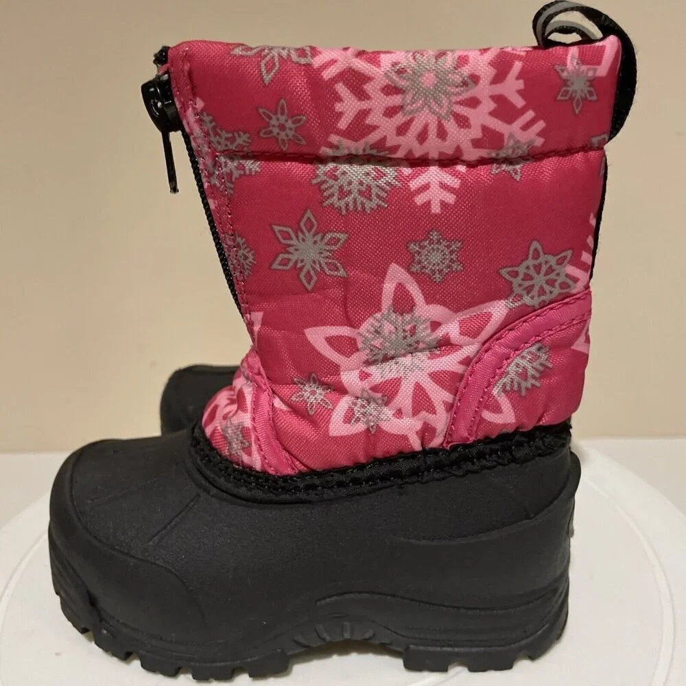 Northside Thermolite Winter Snow Boots Pink Toddler Size 6 Waterproof Zip Front